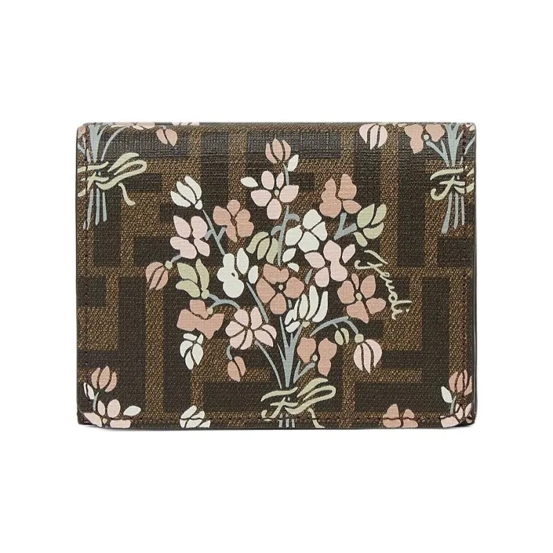 FENDI ROMA Polyurethane Wallet Medium Size Women's Brown-0