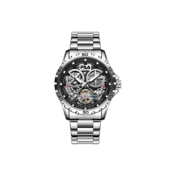 FILA Wrist Watch Mechanical Movement Steel Strap Black Dial Men's Watches