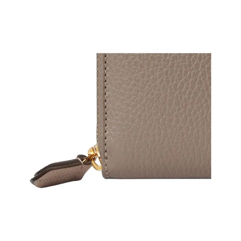 GUCCI Marmont Leather Wallet Women's Taupe-4