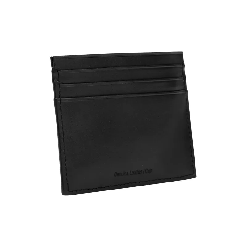 CALVIN KLEIN SS25 Cow Leather Card Holder Men's Space Black-2