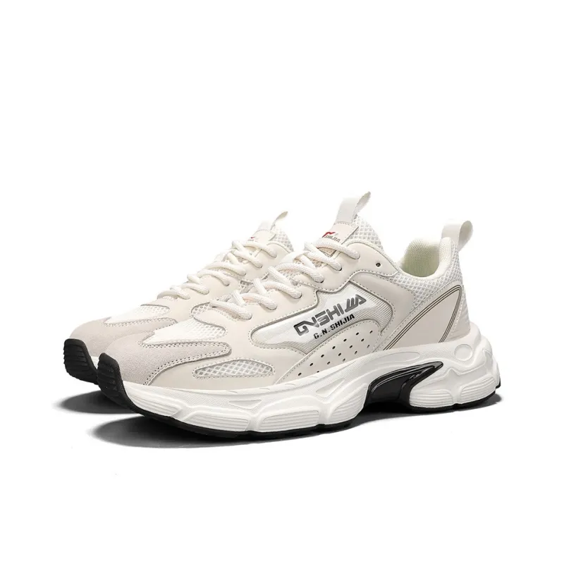 G.N.SHIJIA Anti-Slip Wear-Resistant Breathable Lightweight Height Increasing Low-Top Chunky Sneakers Men's-2