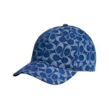COACH Cotton Baseball Caps Unisex Blue