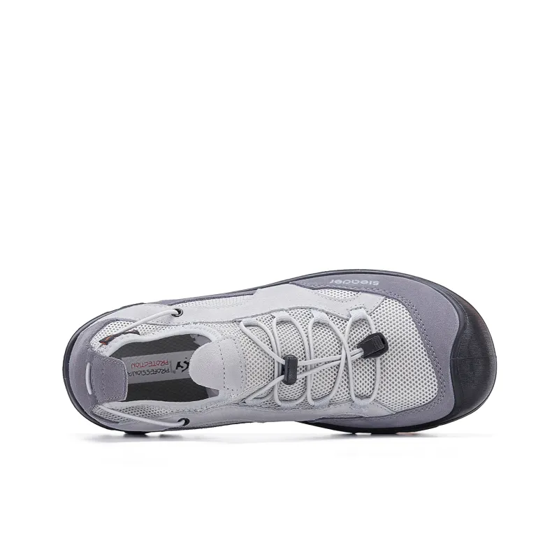 SLEADER Deep Water Cool Series Cushioning Lightweight Rebound Low Top Hiking Shoes Men's Feather Gray-2