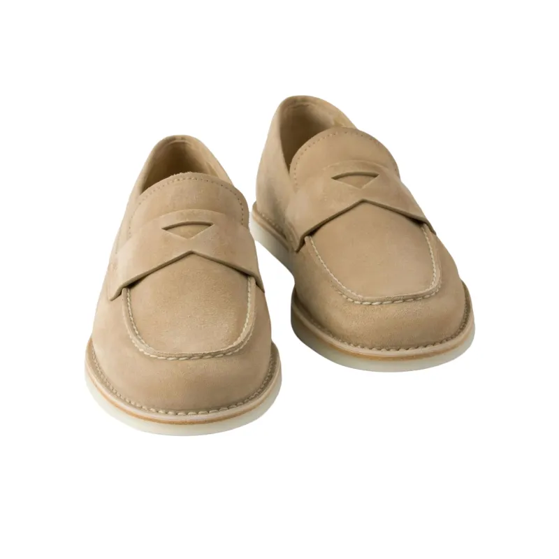PRADA Triangle Loafers Men's Light Umber-5