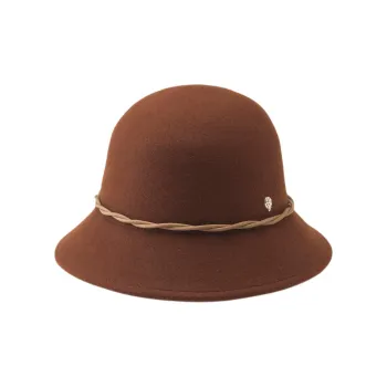 HELEN KAMINSKI Merino Wool Cotton Nylon Elastane Bucket Hats Unisex Brown