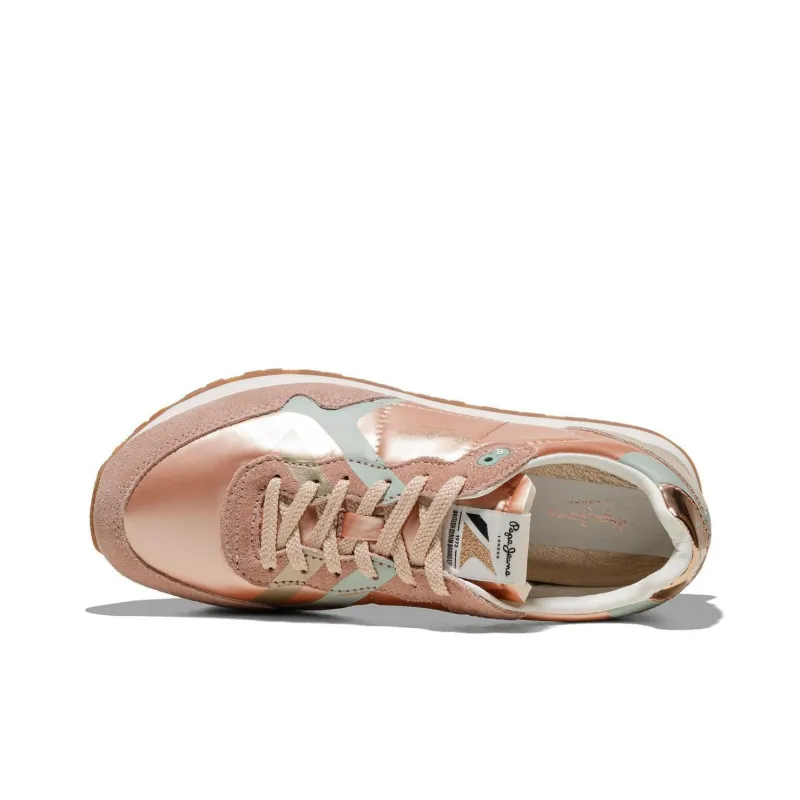 Pepe Jeans Abrasion Resistant Low Top Casual Shoes Women's Orange-3