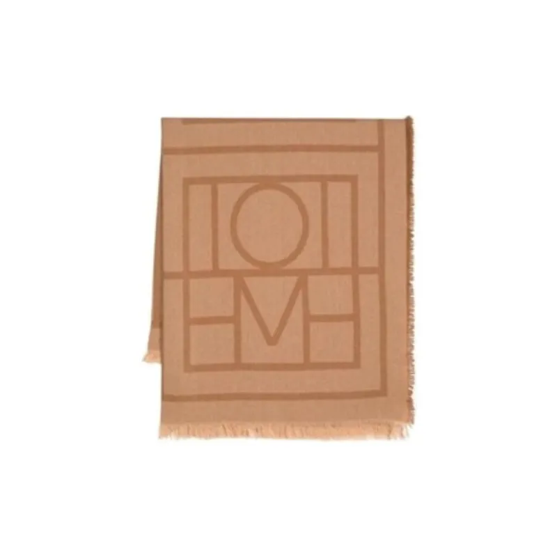 TOTEME Monogram Printed Fringed-Edge Scarf-2