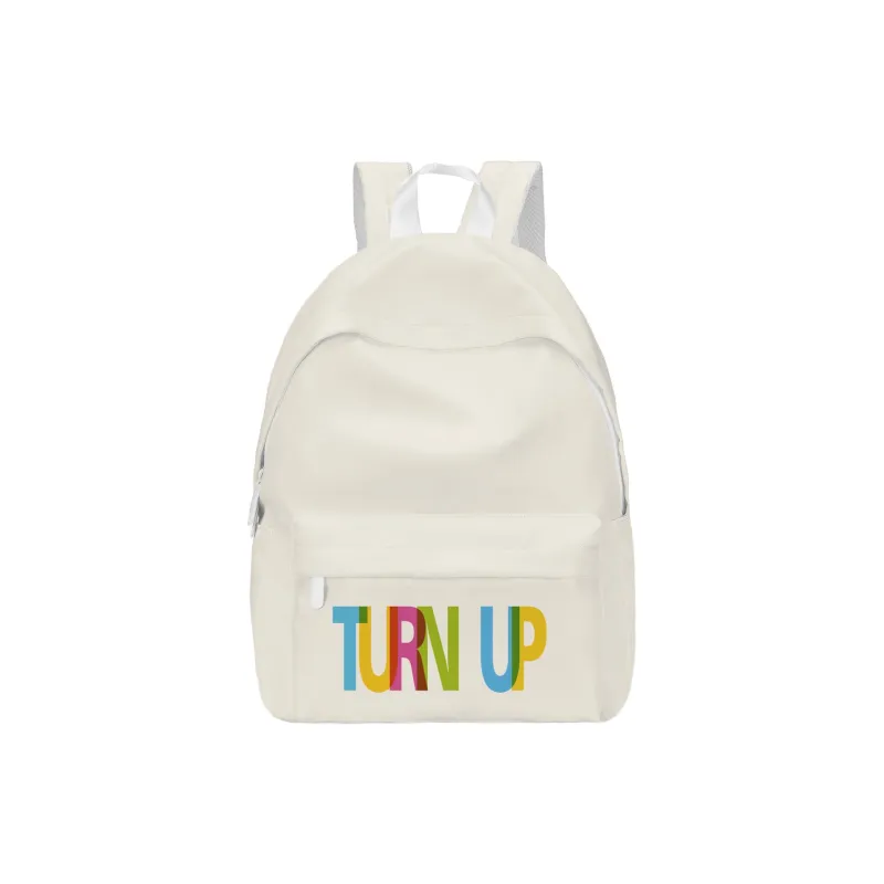 TURN UP Polyester Backpack Regular Unisex Apricot/Multicolor-4