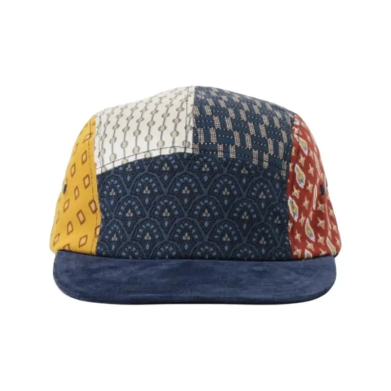 Beams Cotton, Pigskin Leather, Cow Leather Baseball Caps Men's Marine Blue-1