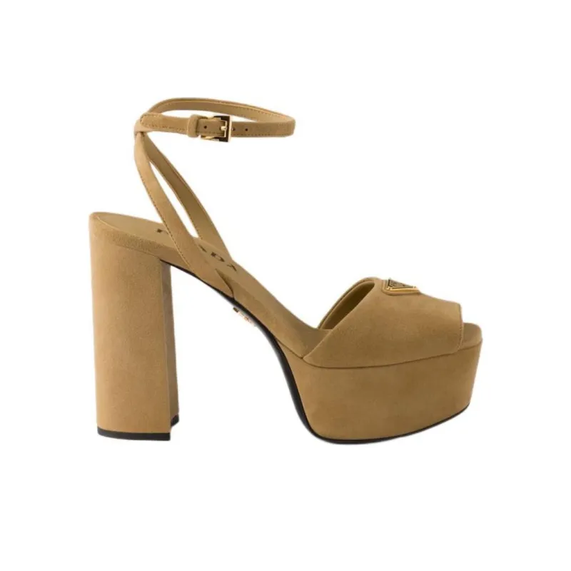 PRADA Strap Sandals 11.5cm Women's Light Brown-1