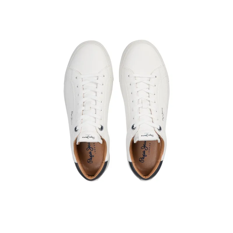 Pepe Jeans Abrasion Resistant Low Top Skateboard Shoes Men's White-2