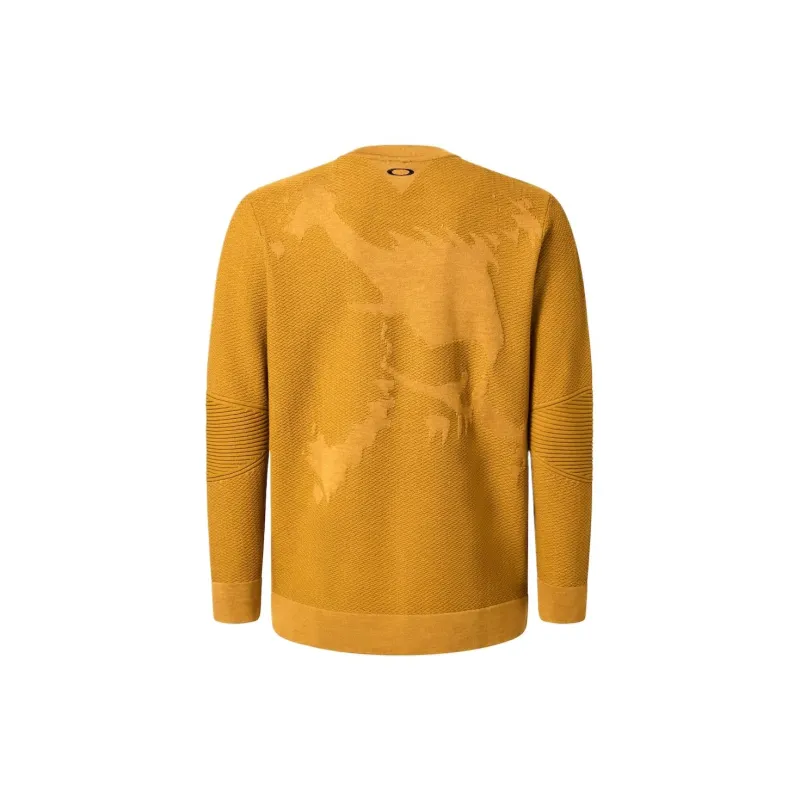 Oakley Skull Surface Sweater Crew Sweater Men's Ginger Yellow-1