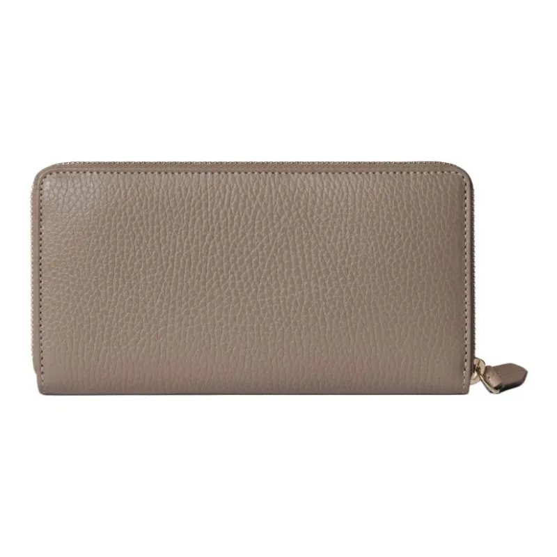 GUCCI Marmont Leather Wallet Women's Taupe-2