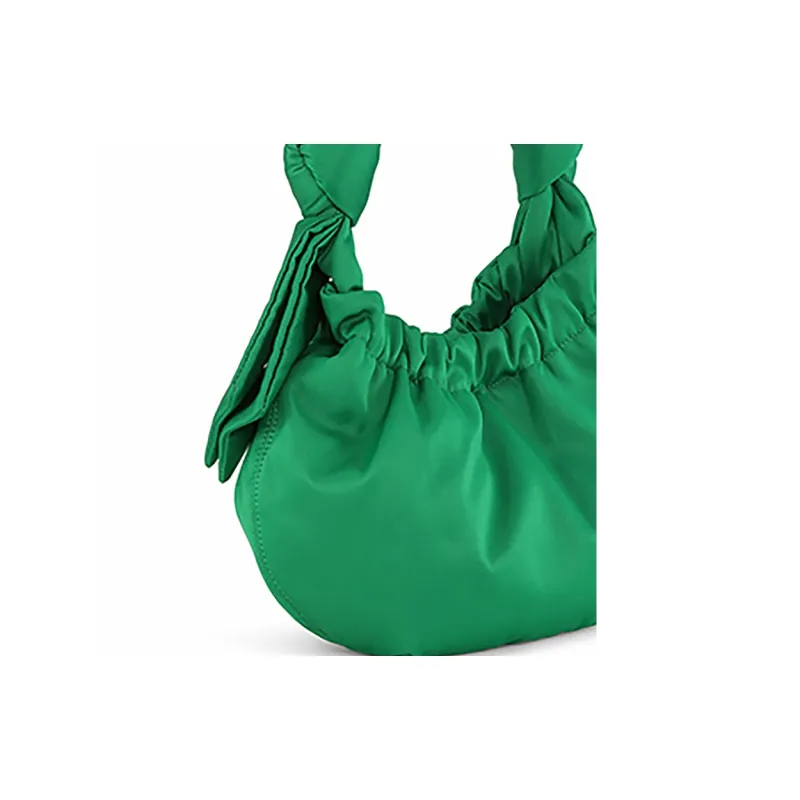 GANNI Recycled Material Polyester Hobo Bag One Shoulder Handbags Small Size Women's Green-3