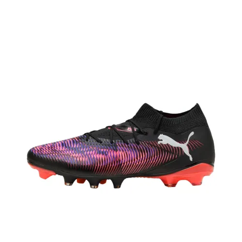 PUMA FUTURE 8 Anti-Slip Wear-Resistant Soccer Shoes Men's Black Purple