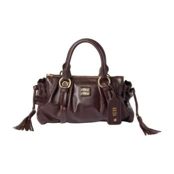 MIU MIU Leather Shoulder Bag, Crossbody Bag, Handbag Women's Briarwood