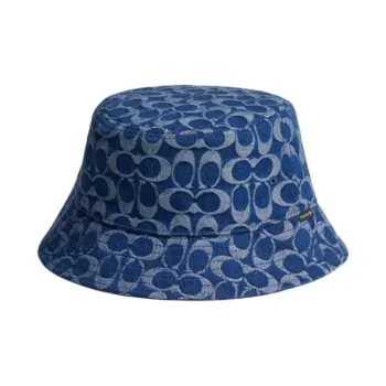 COACH Cotton Bucket Hats Unisex Denim