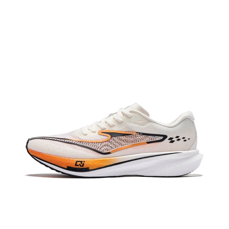 Erke Extreme Wind 3.0 Cushioning Rebound Breathable Low-Top Training Running Shoes Men's White Black Orange-0