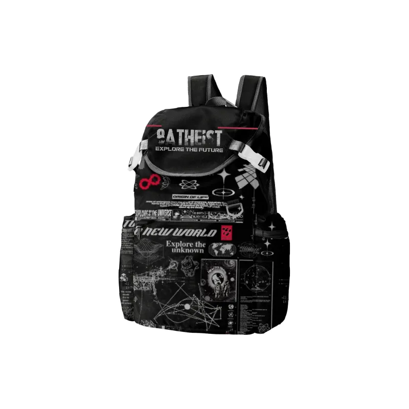 8atheist Polyester Backpack Regular Unisex Multicolor-1