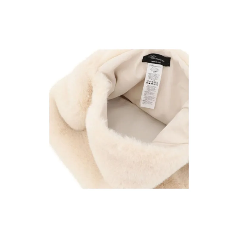 Blumarine Faux Fur Shoulder Bag Handbags Women's Beige-3