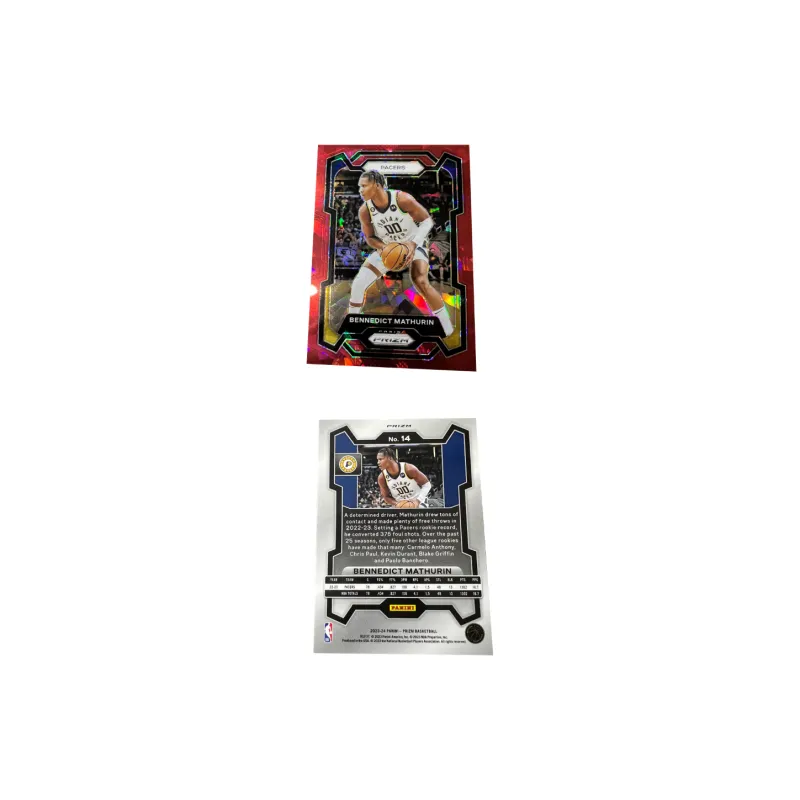 PANINI Pacers Team Mathurin Matherin Prizm Collection Red Crush Player Card Rare Card Sports Cards 1 Pc-3