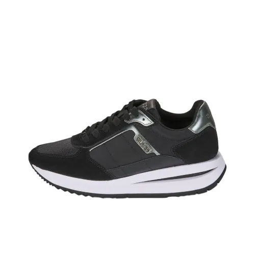 GUESS Wear Resistant Height Increasing Low Top Casual Shoes Women's Black