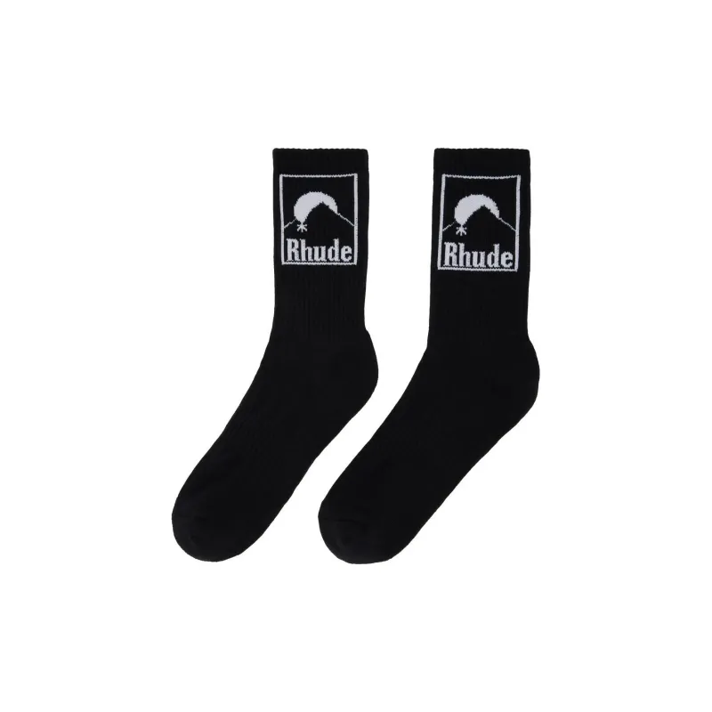 RHUDE Moonlight Sock 'Black/White'-0