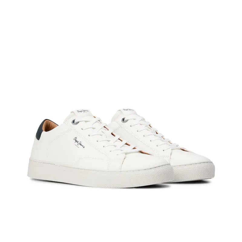 Pepe Jeans Abrasion Resistant Low Top Skateboard Shoes Men's White-1