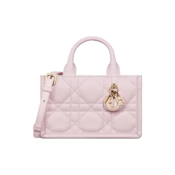 DIOR BookTote Calfskin Tote Bag, Shopping Bag, Shoulder Bag, Crossbody Bag, Handbag Mini Women's Light Pink