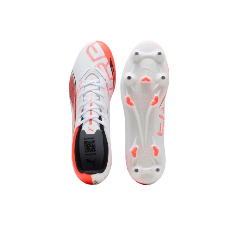 PUMA Ultra 5 Anti-Slip Wear-Resistant Soccer Shoes Men's White Black Red-3
