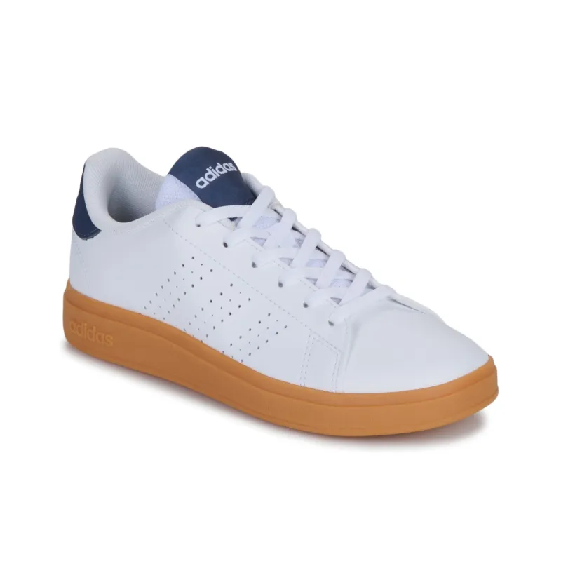 Adidas ADVANTAGE BASE 2.0 Anti Slip Wear Resistant Low Top Skateboard Shoes Women's White Blue-2