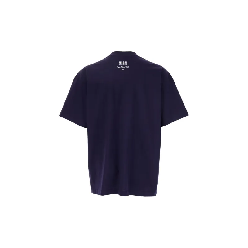 MSGM Patch Detailed Crewneck T Shirt-1