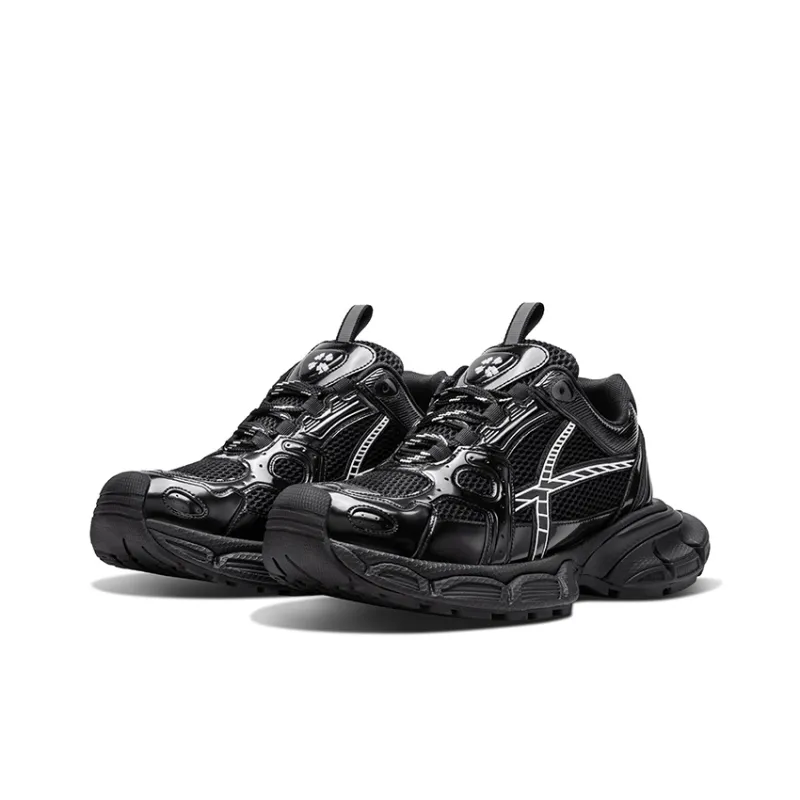 HART DAVIS X103 Series Chunky Sneakers Unisex Low Top Black-3