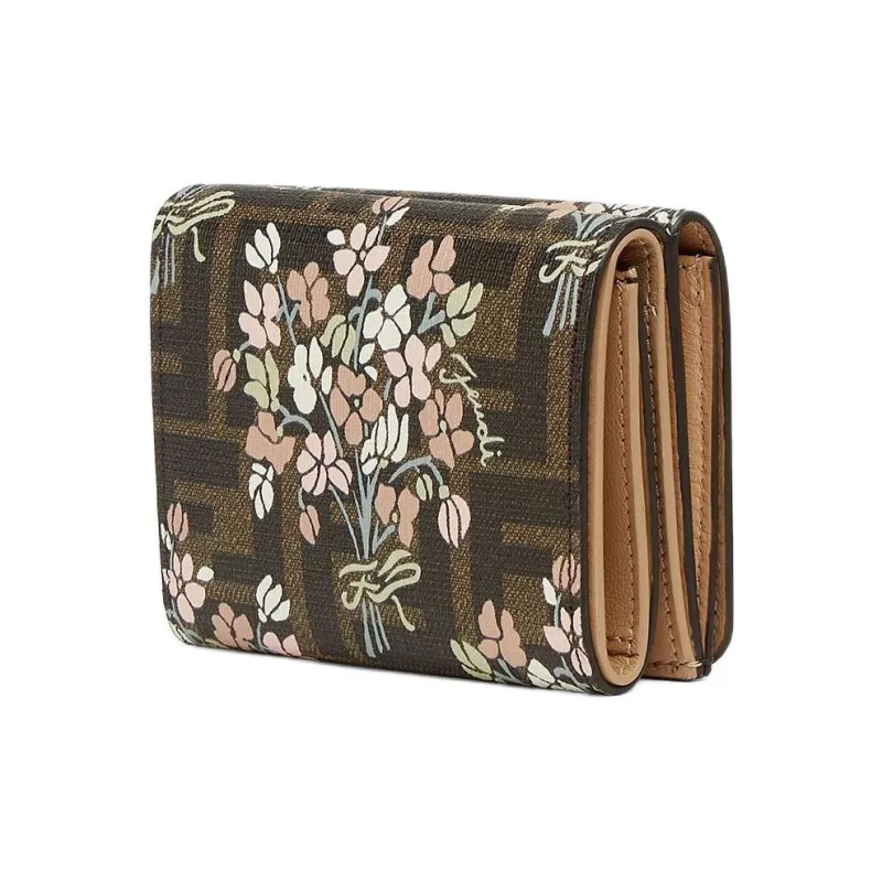 FENDI ROMA Polyurethane Wallet Medium Size Women's Brown-1