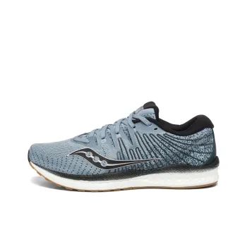 Saucony Liberty ISO 2 Cushioned Slip-Resistant Support Lightweight Low-Top Running Shoes Men's Light Blue Black