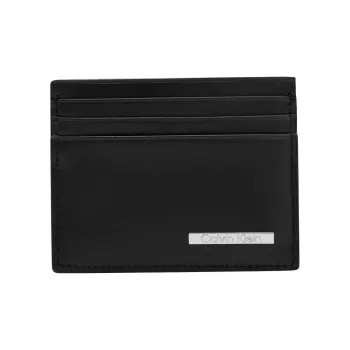 CALVIN KLEIN Cow Leather Card Holder Regular Men's Space Black