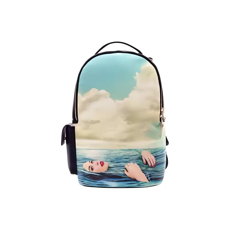SELETTI PVC With PU And Polyester Backpack Unisex Daughter Of The Sea-0