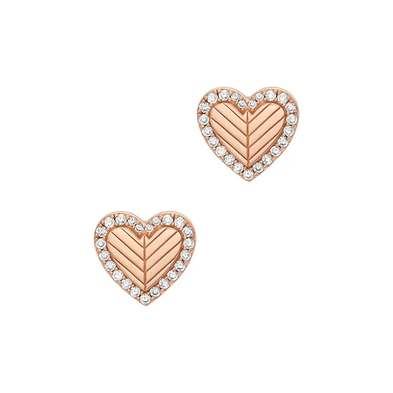 EMPORIO ARMANI Rose Gold Tone Sterling Silver Stud Earrings-4