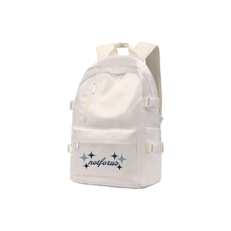 TURN UP NOT FOR US Polyester Backpack Unisex Beige-6