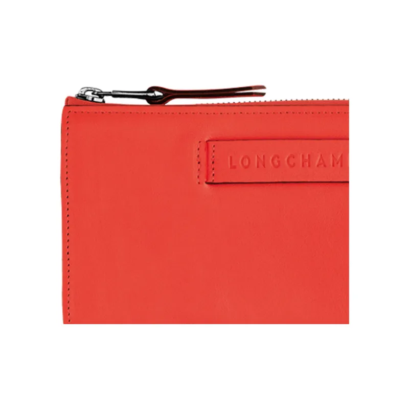 LONGCHAMP 3D Calfskin Wallet Women's Orange-3