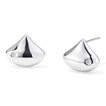 HUSSAIN 925 Sterling Silver Stud Earrings Women's