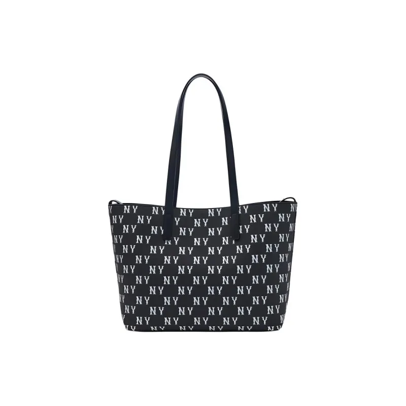 MLB Polyester Tote Bag Shopping Bag Shoulder Bags Unisex Black & White-2