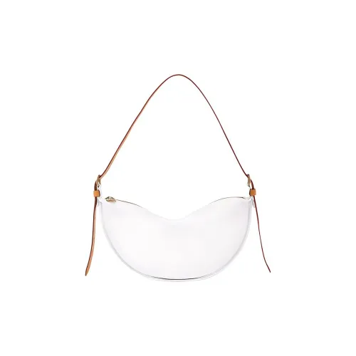 LONGCHAMP Sheepskin Crossbody Bag Shoulder Bag Medium Size Women's White