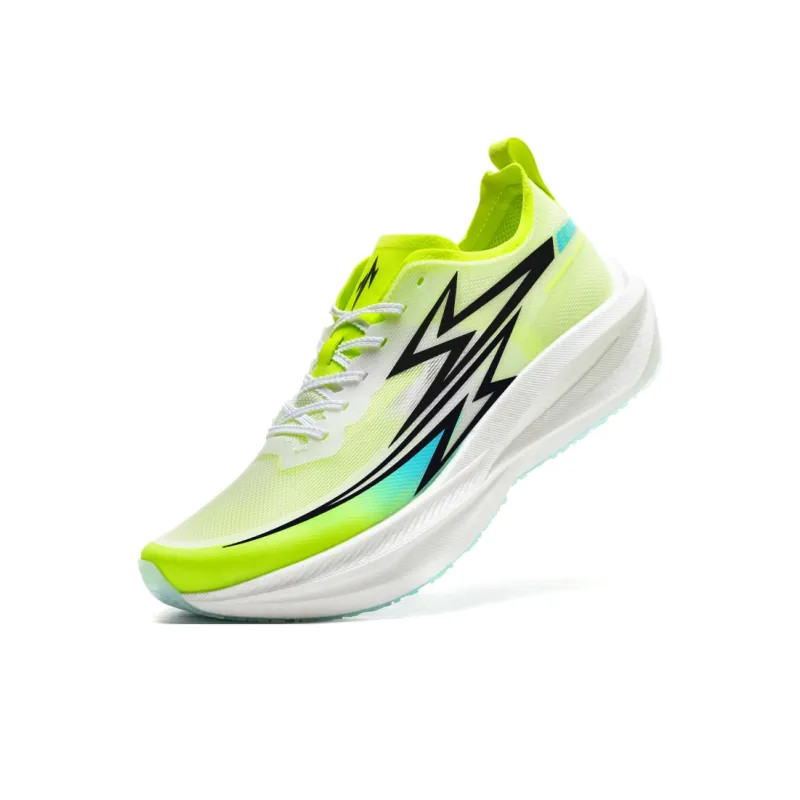 Dynamic Power Cushioned Slip Resistant Abrasion Resistant Low Top Carbon Plate Marathon Running Shoes Unisex Mint Green-1