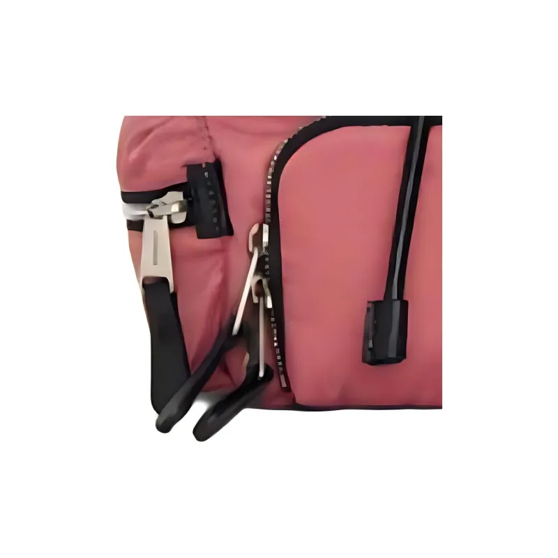Burberry Calfskin With Nylon Backpack Small Size Women's Pink Bean Color-3