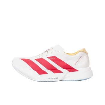 Adidas Adizero Adios Pro 4 Lightweight Low Top Marathon Long Distance Running Shoes Men's White Red