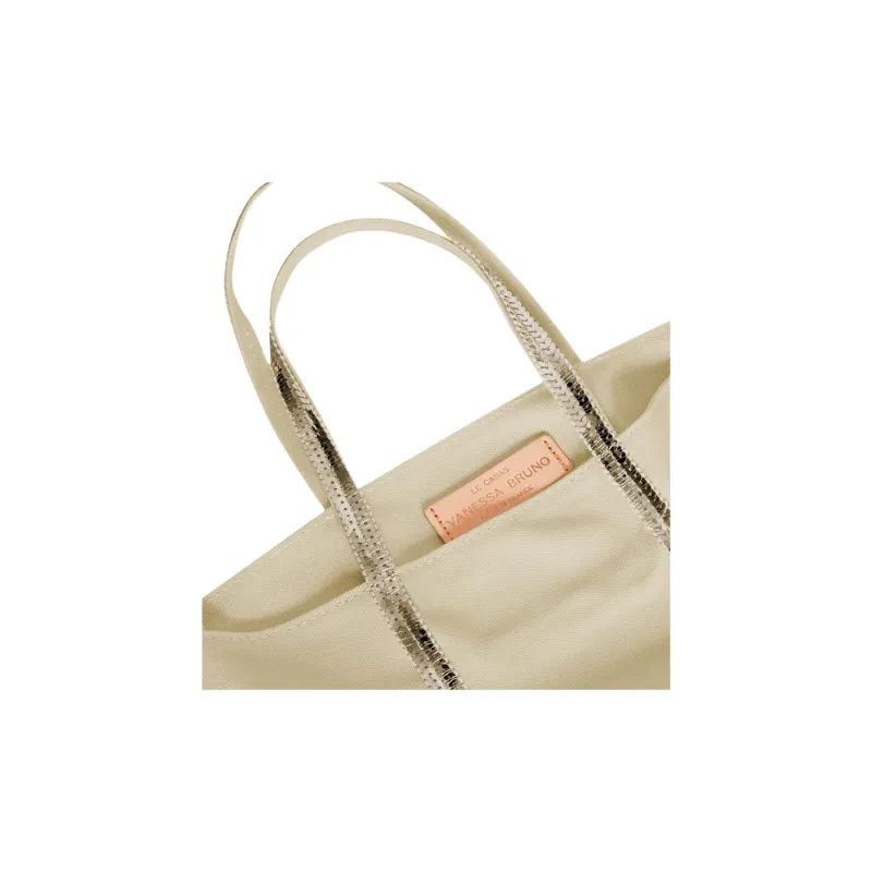 Vanessa Bruno Cotton Tote Bag, Shopping Bag, Shoulder Bag, Handbag Mini Women's Yellow-3