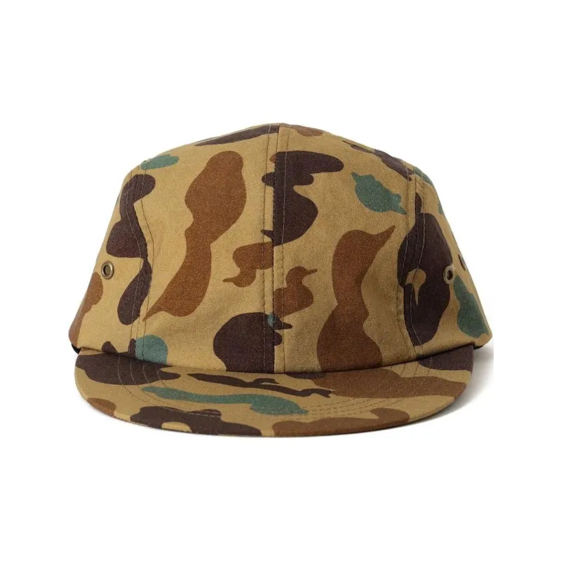 Beams Nylon, Cow Leather, Oxford Baseball Caps Men's Khaki-1