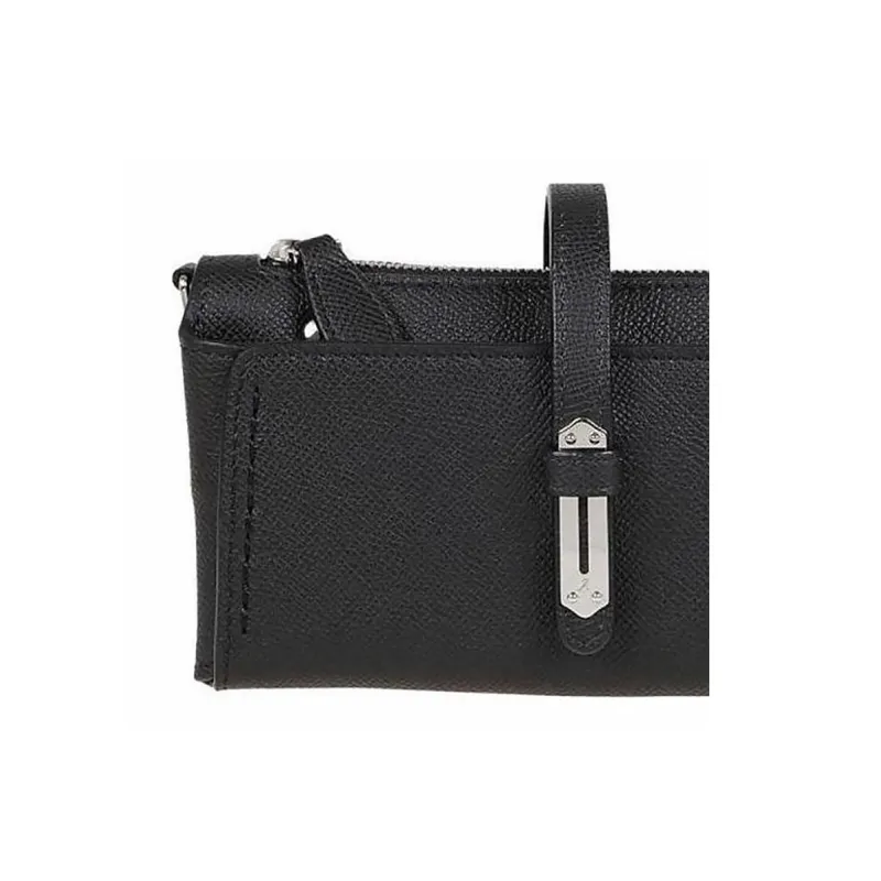 Fontana Milano 1915 Leather Crossbody Bag Shoulder Bag Women's Black-4