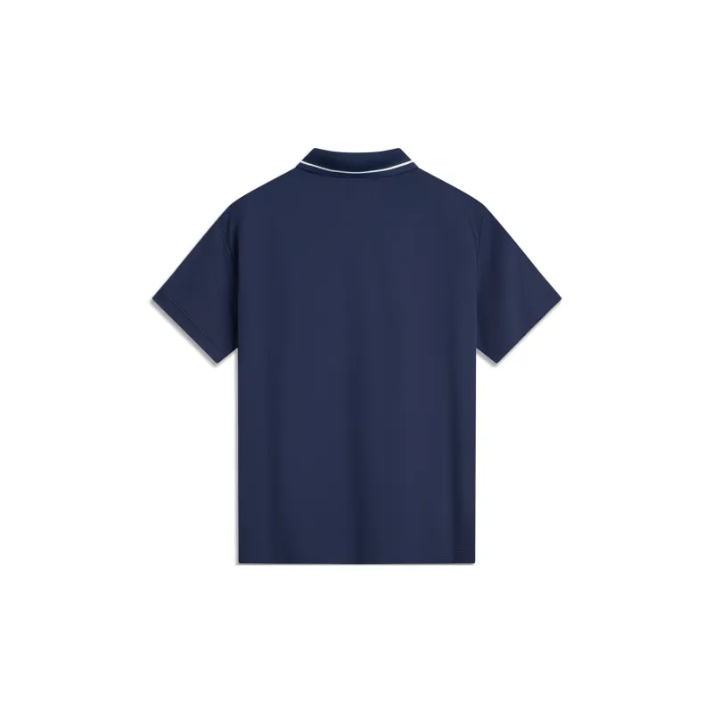 LiNing Polo Shirt Men's Dark Ship Blue-1